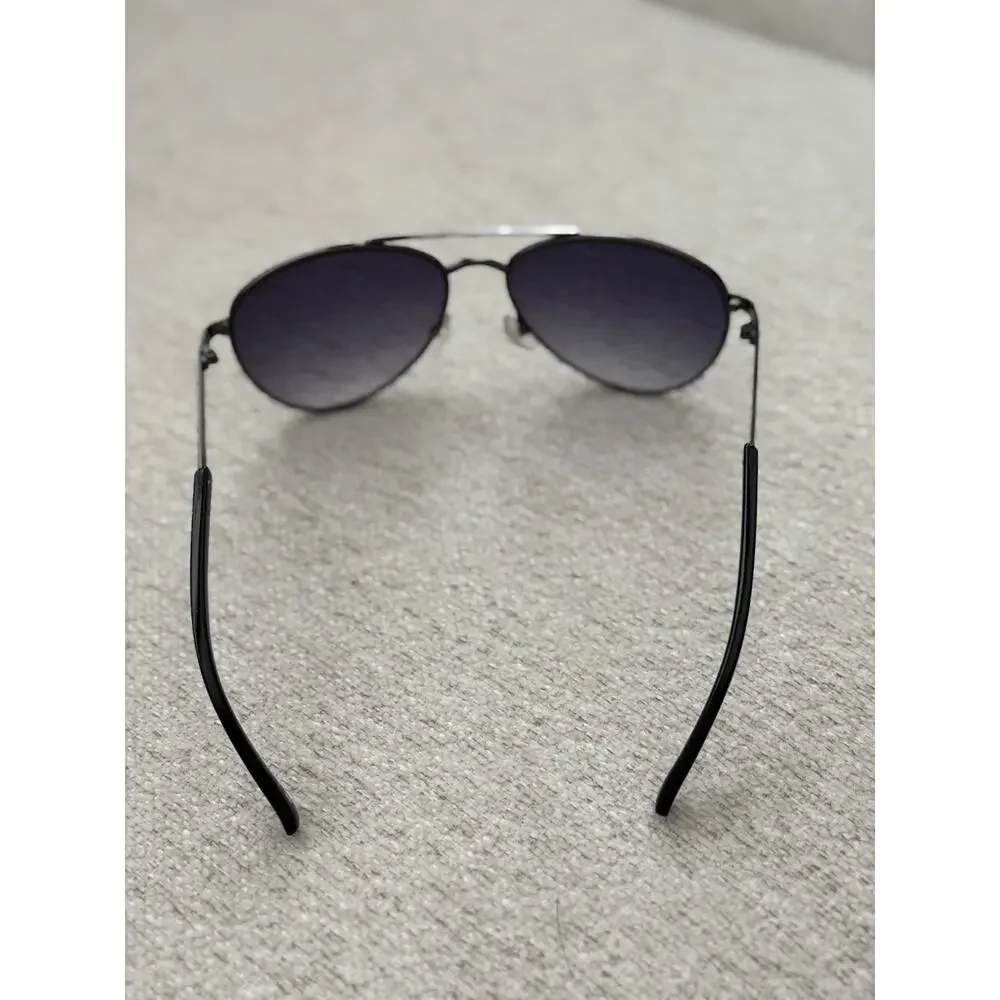 Tommy Hilfiger TH Aviator Sunglasses Gunmetal Silver Dark Gray Gradient Ombre
